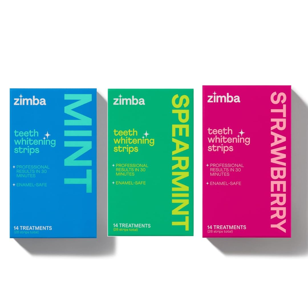 Zimba Teeth Whitening Strips 3-Pack Mint flavor