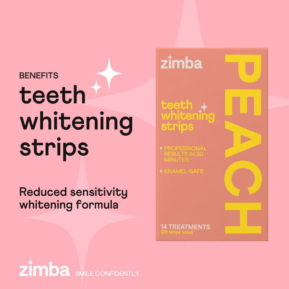 Close-up of mint flavor whitening strip