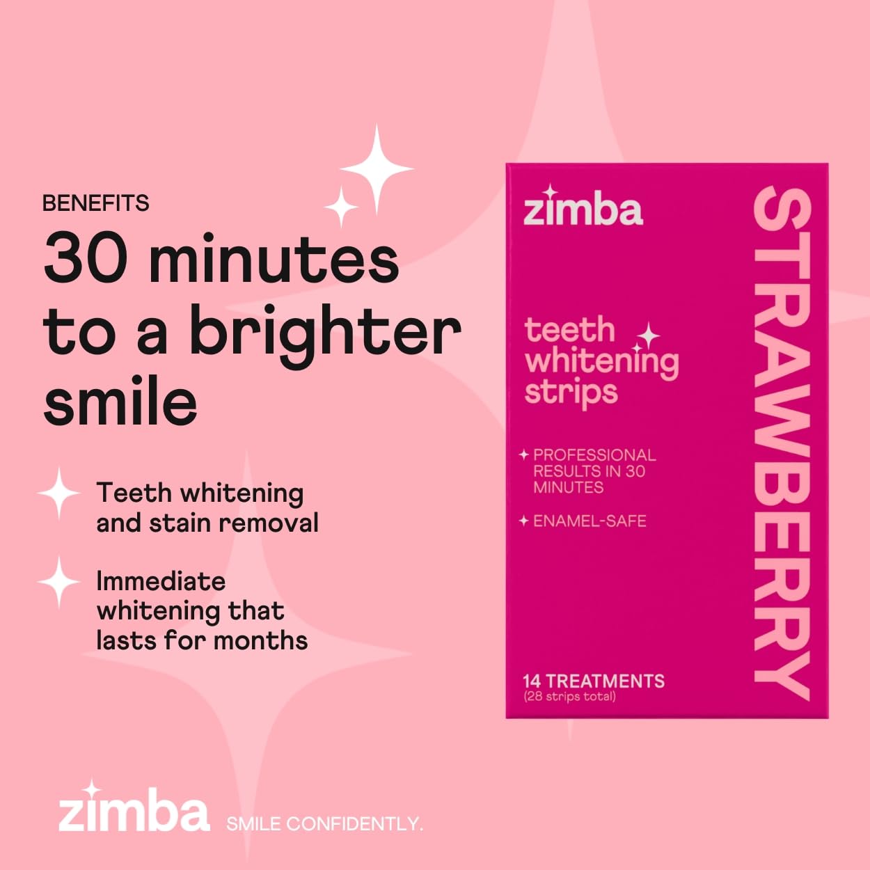 Usage steps for applying Zimba whitening strips