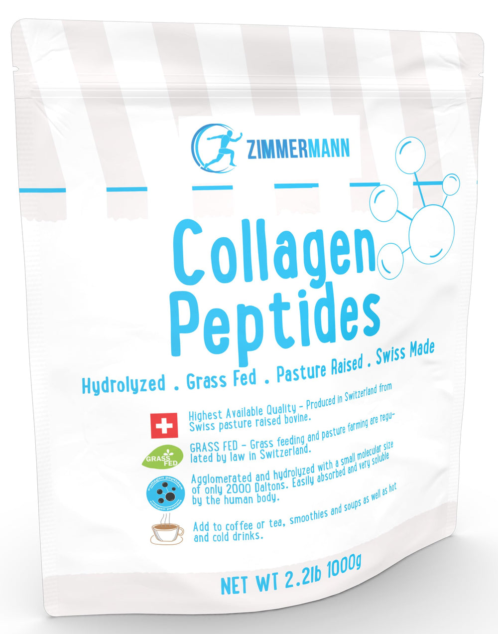 Zimmermann Collagen Peptides Powder – Swiss Made (1000g)