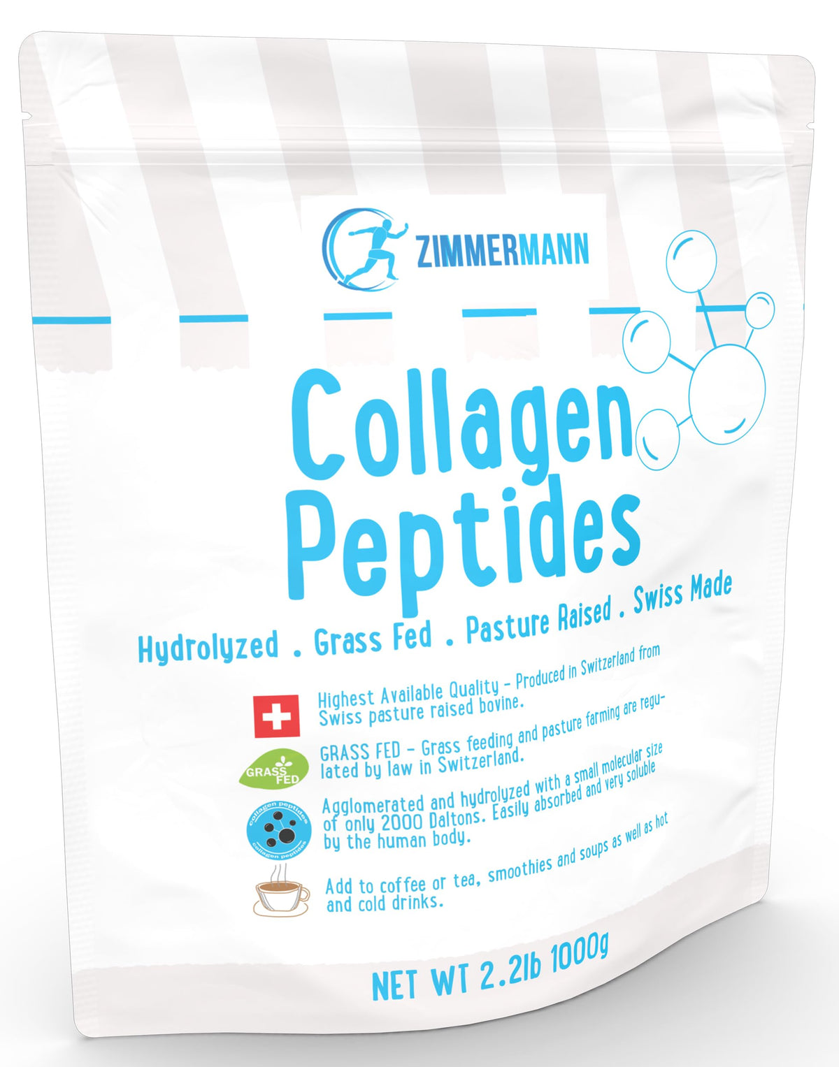 Zimmermann Collagen Peptides Powder – Swiss Made (1000g)