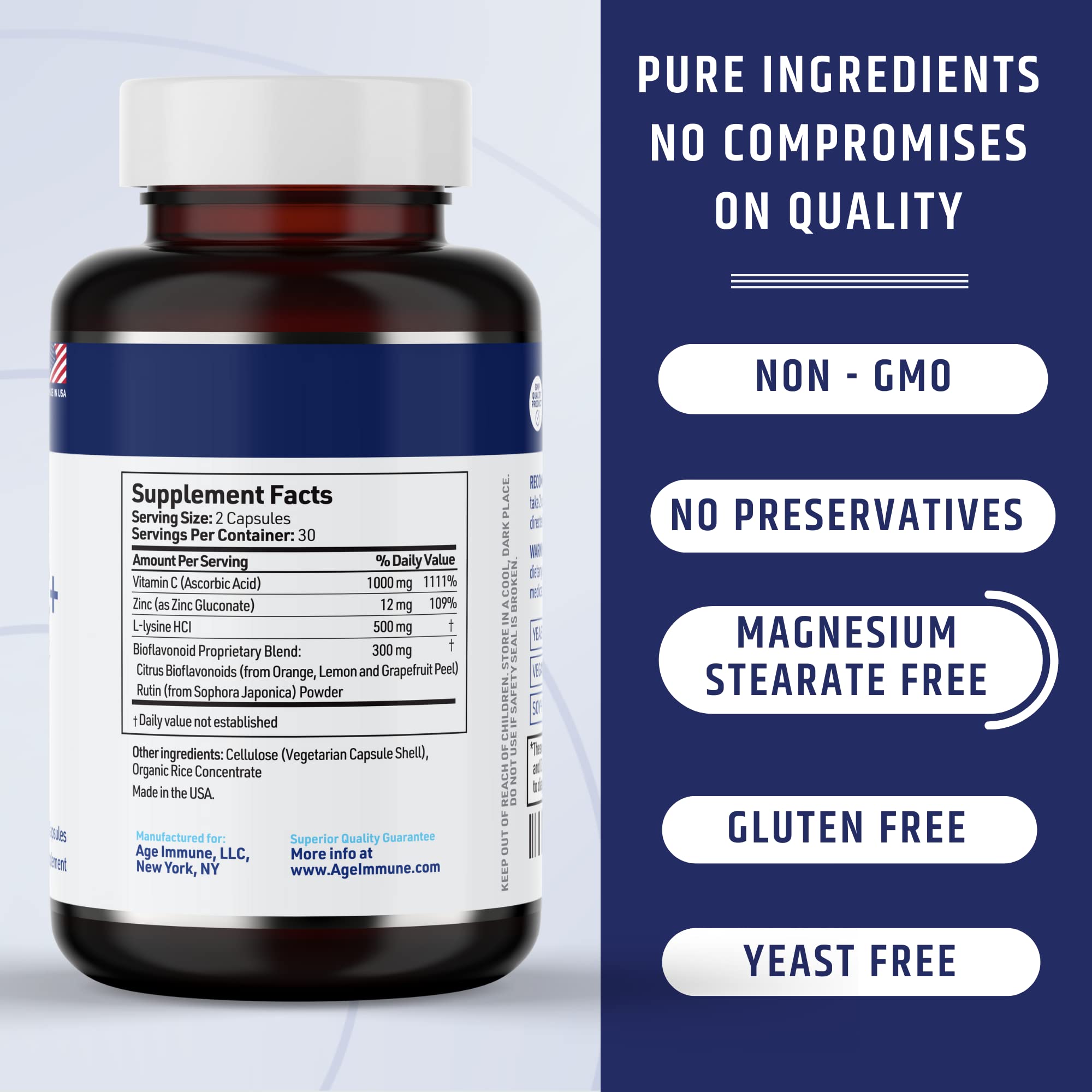 Zinc 12mg immune health supplement