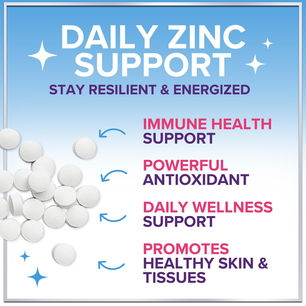 Zinc 40 mg antioxidant and immune support packaging
