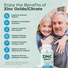 Zinc 50mg daily dosage pack shot