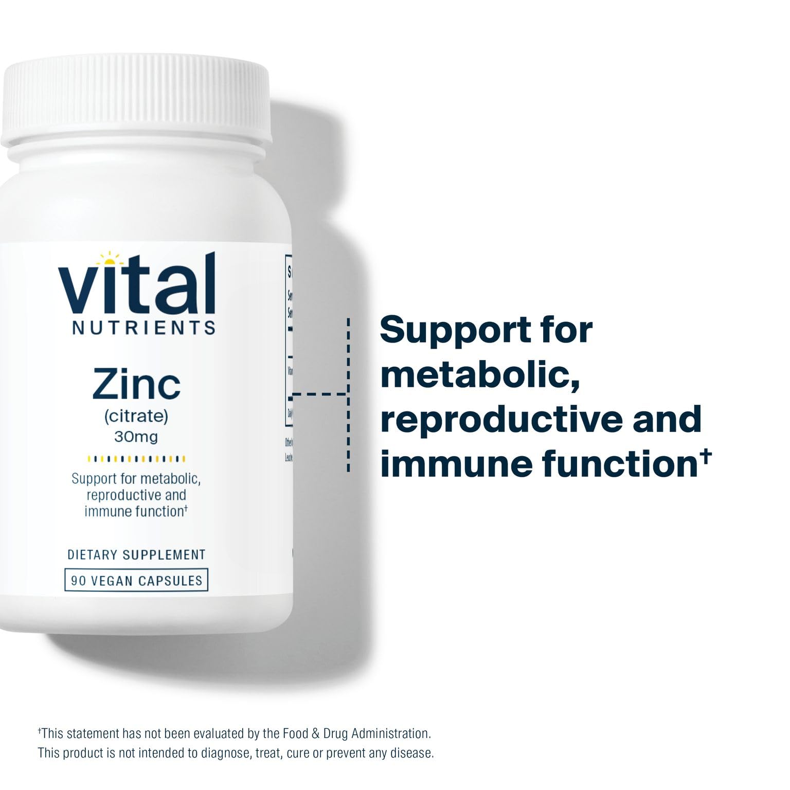 Vital Nutrients Zinc Citrate 30mg 90 capsules