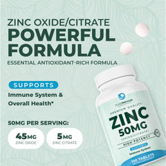 Zinc citrate and oxide formula illustration