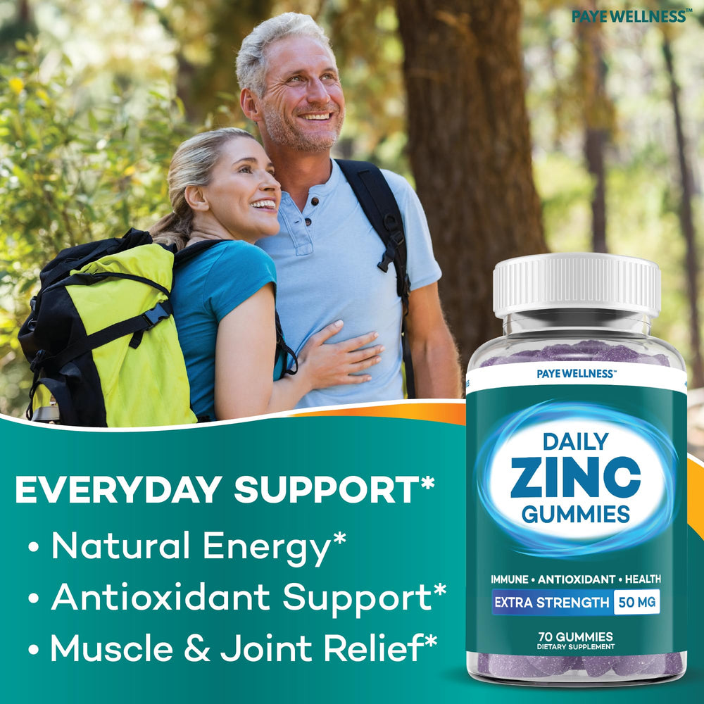 Icons highlighting immune support and natural energy benefits