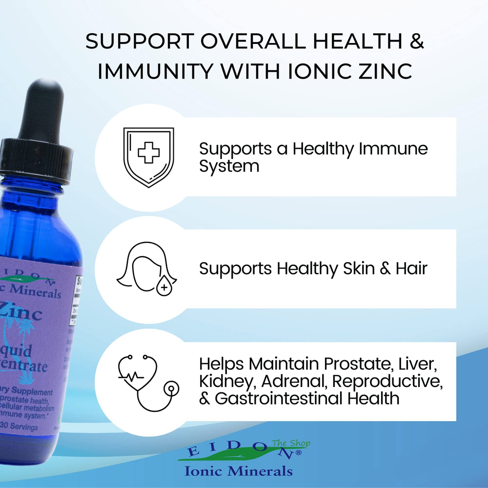 Zinc liquid supplement promoting healthier hair and skin