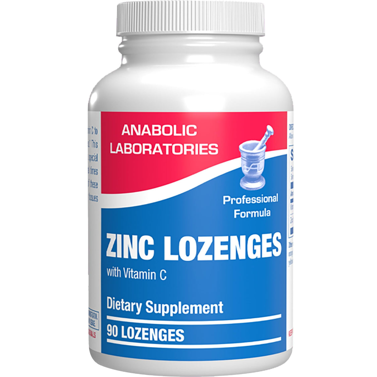 Front view of Zinc Lozenges with Vitamin C in orange flavor - 90 count