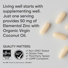 IGEN non-GMO verified zinc picolinate supplement label