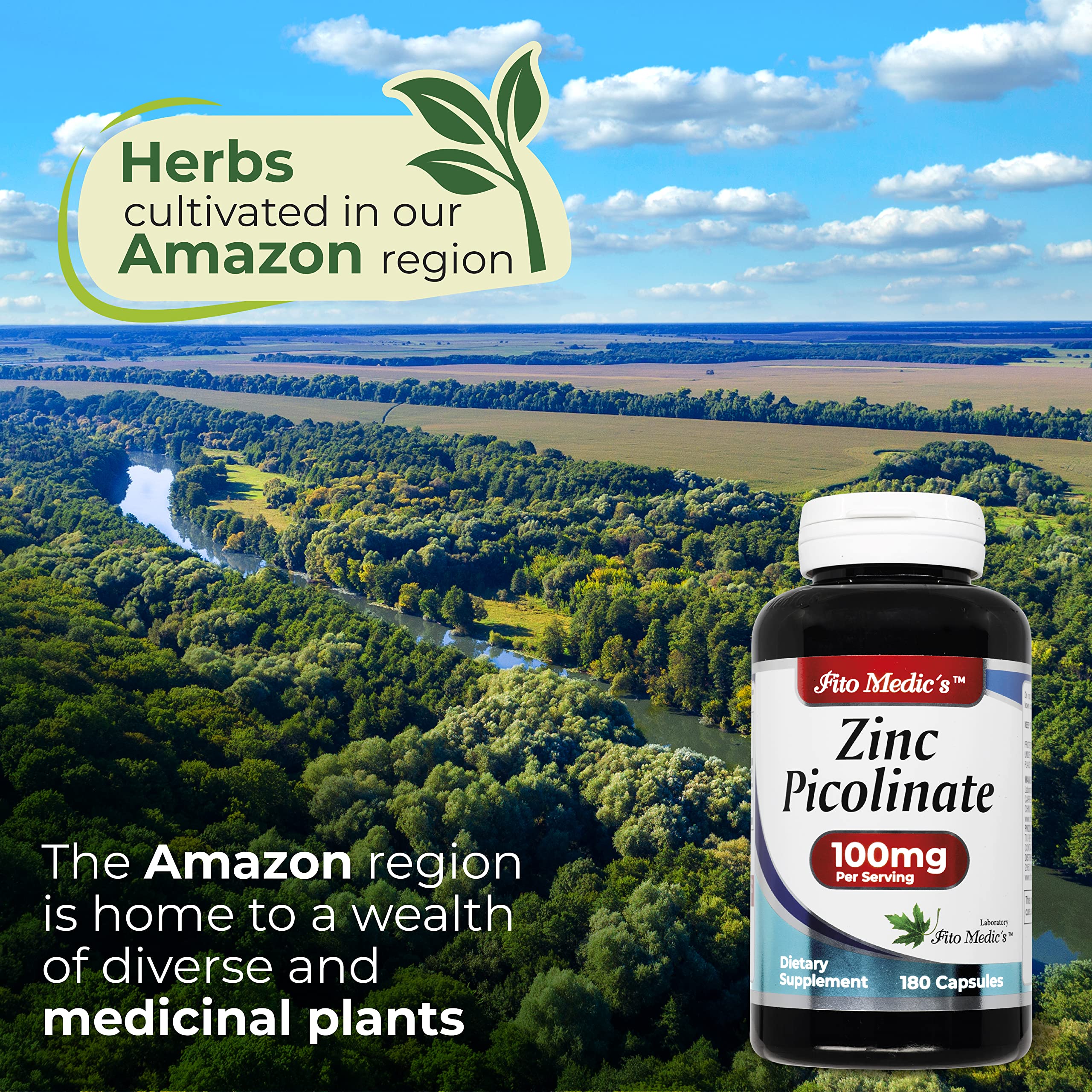 Chelated Zinc Picolinate 100mg capsules