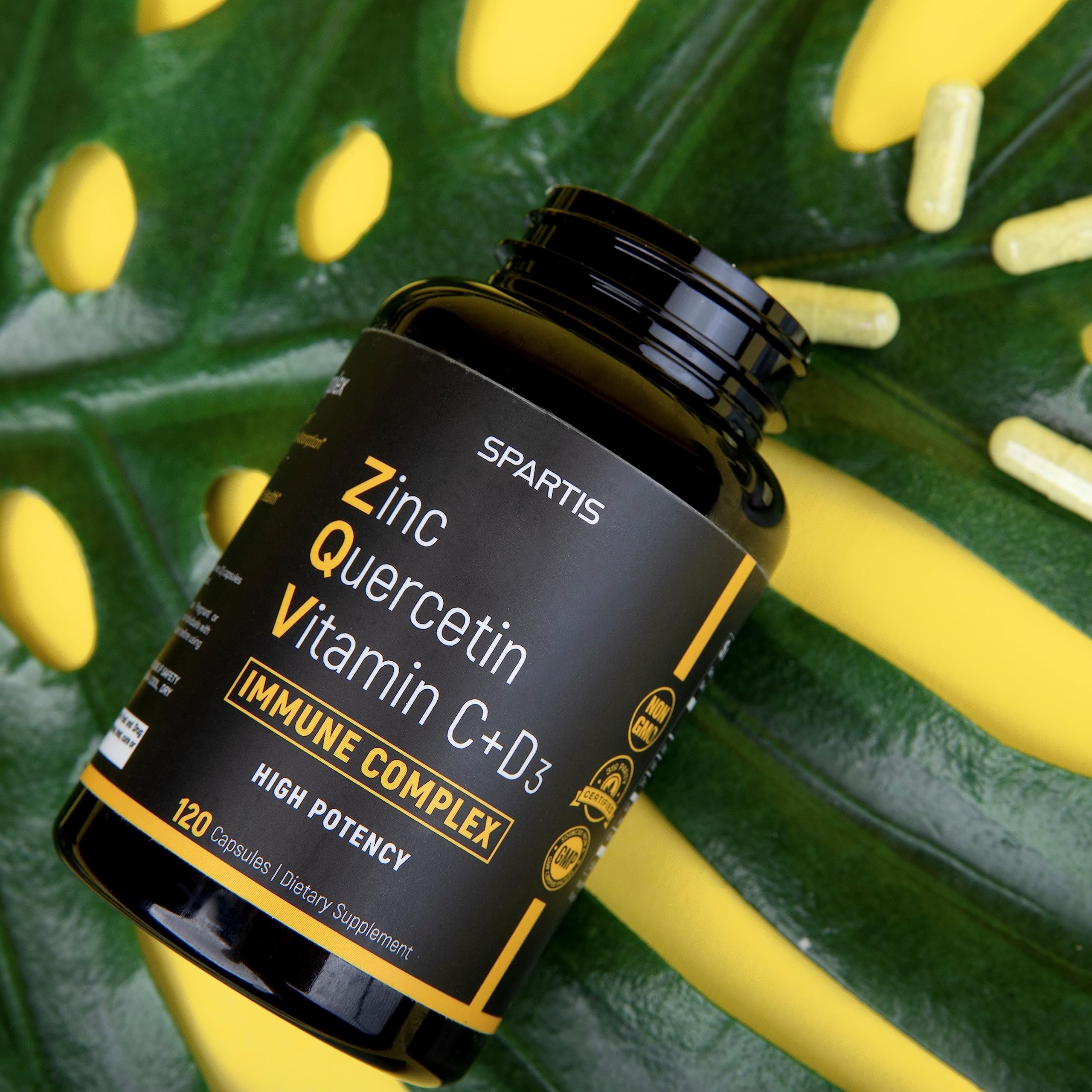 Zinc Quercetin 500mg with Vitamin C, D3 and Bromelain supplement information