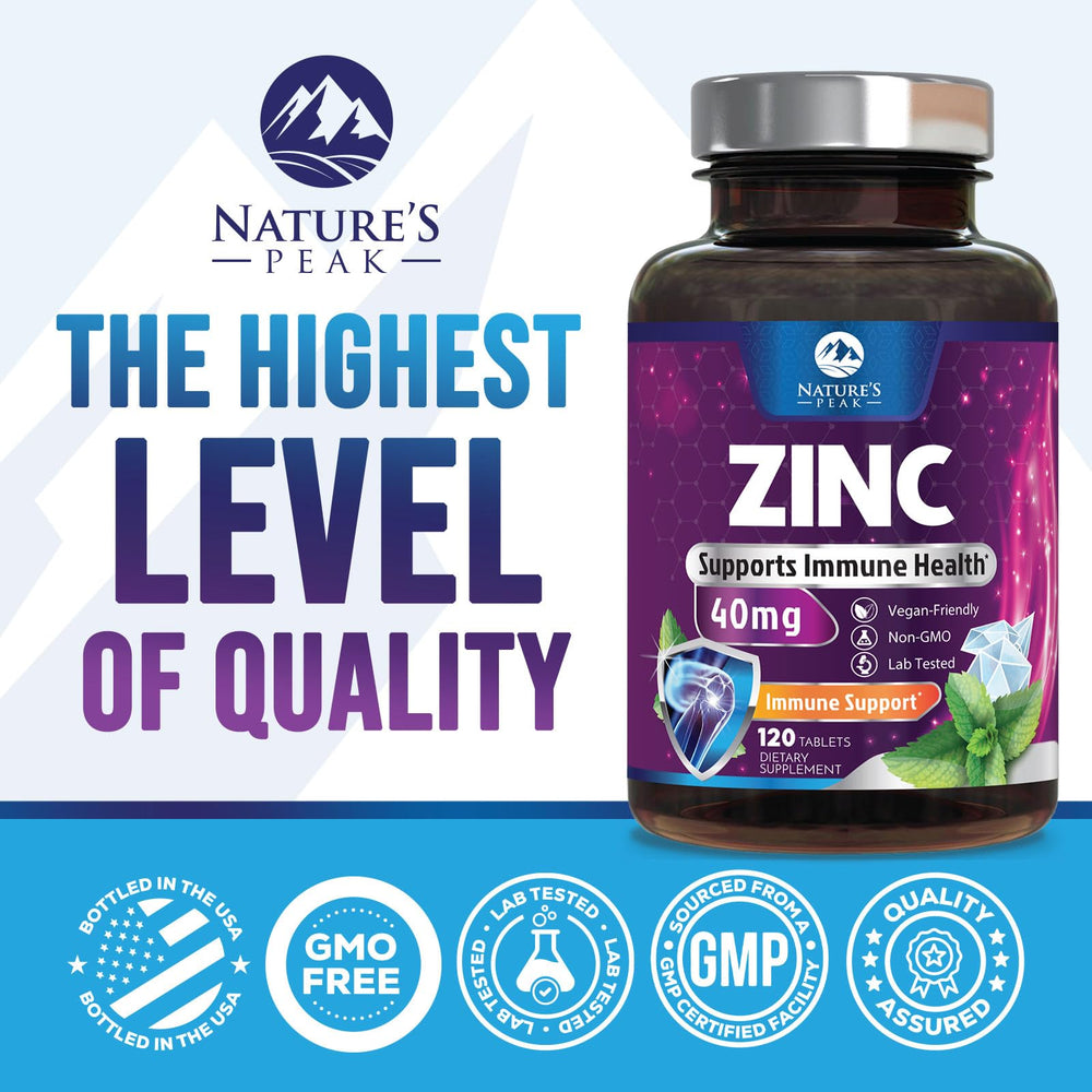 120-day supply packaging for zinc 40mg supplement