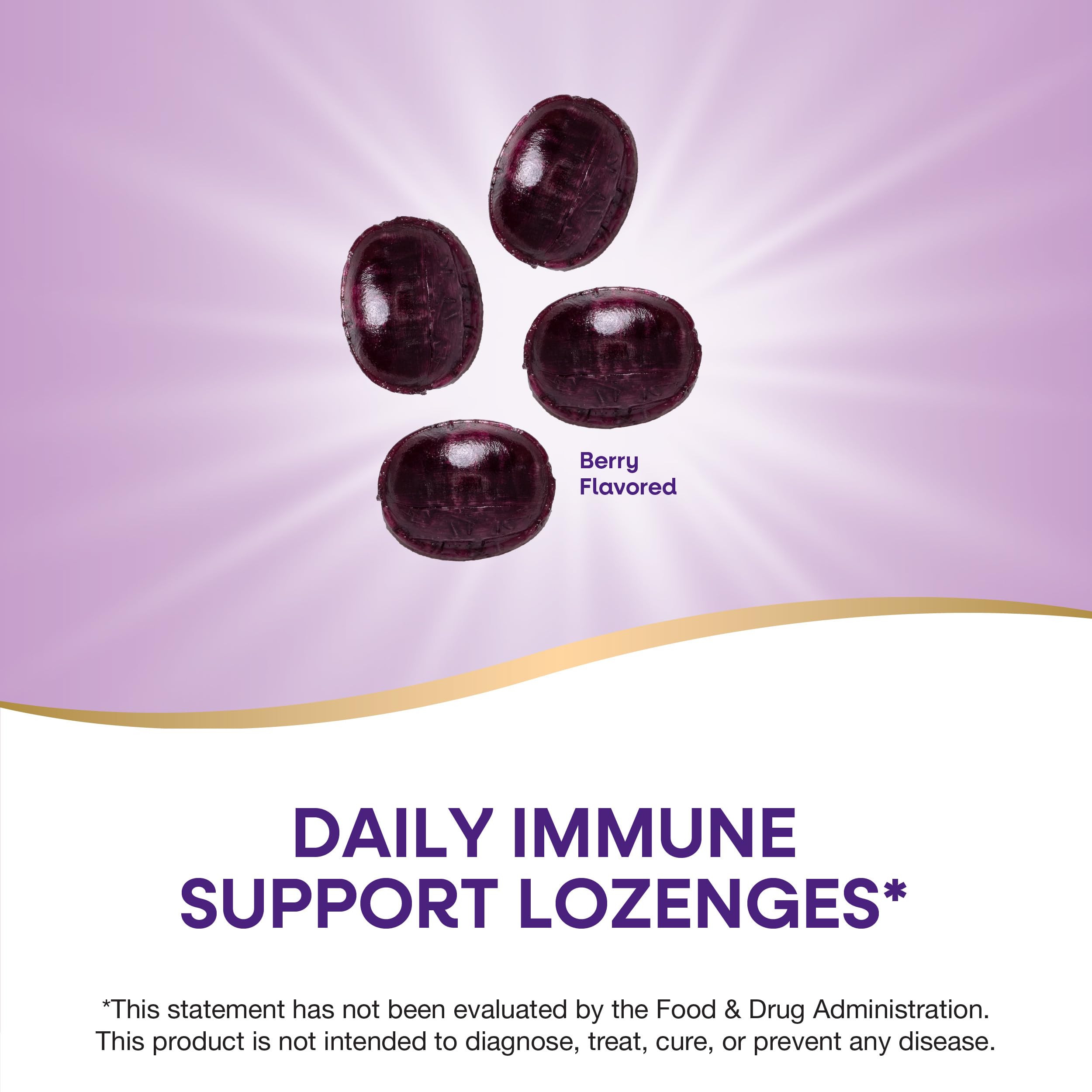 Nutrition information for zinc and vitamin C in the lozenges