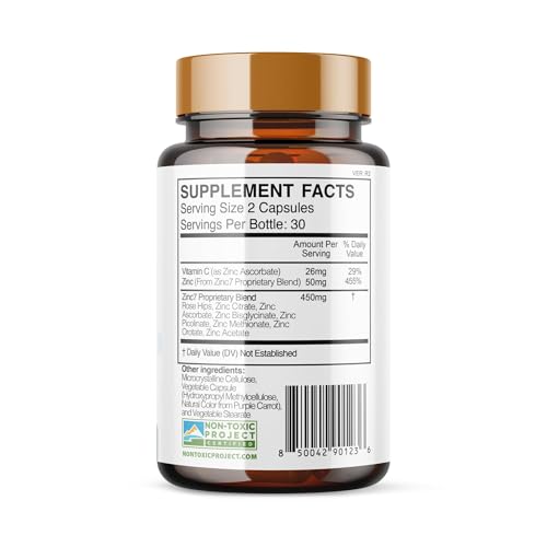 Zinc7 energy and metabolism support infographic