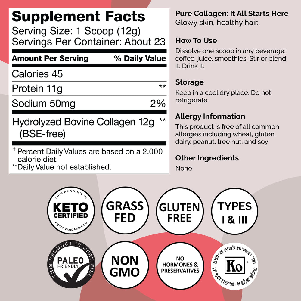 Packaging of Zint Collagen Peptides Powder 10 oz