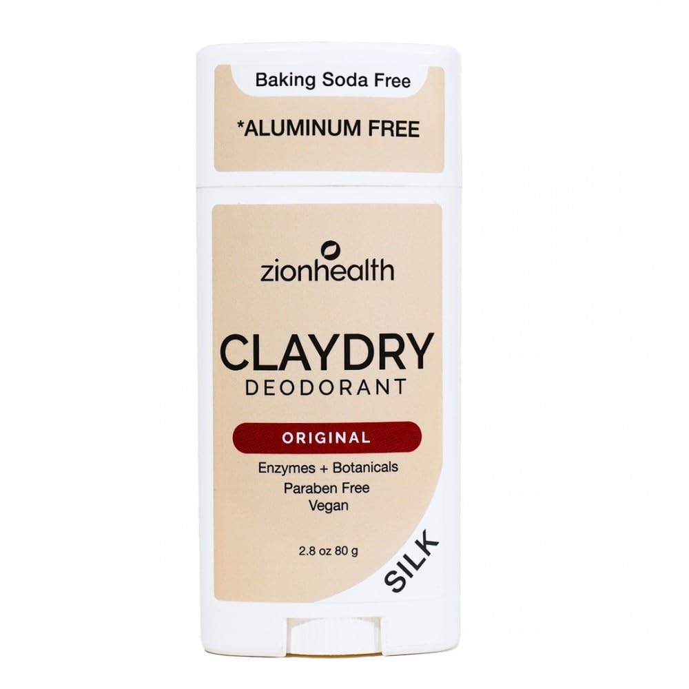 Zion Health clay dry silk original deodorant stick ready for daily freshness