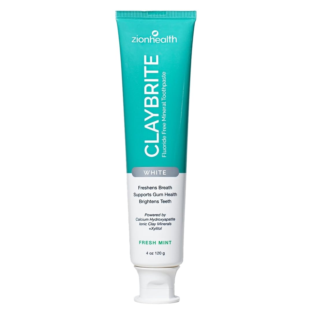 Zion Health ClayBrite Mineral Toothpaste 4 oz White – front label