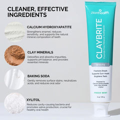 Close-up of product label showing fluoride-free claim
