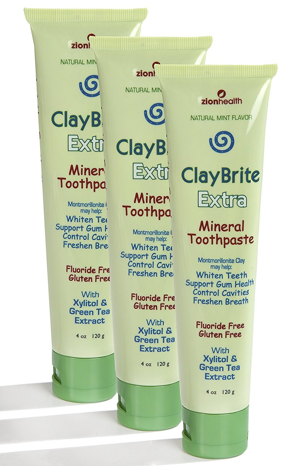 Zion Health ClayBrite Extra Mineral Toothpaste 3-Pack