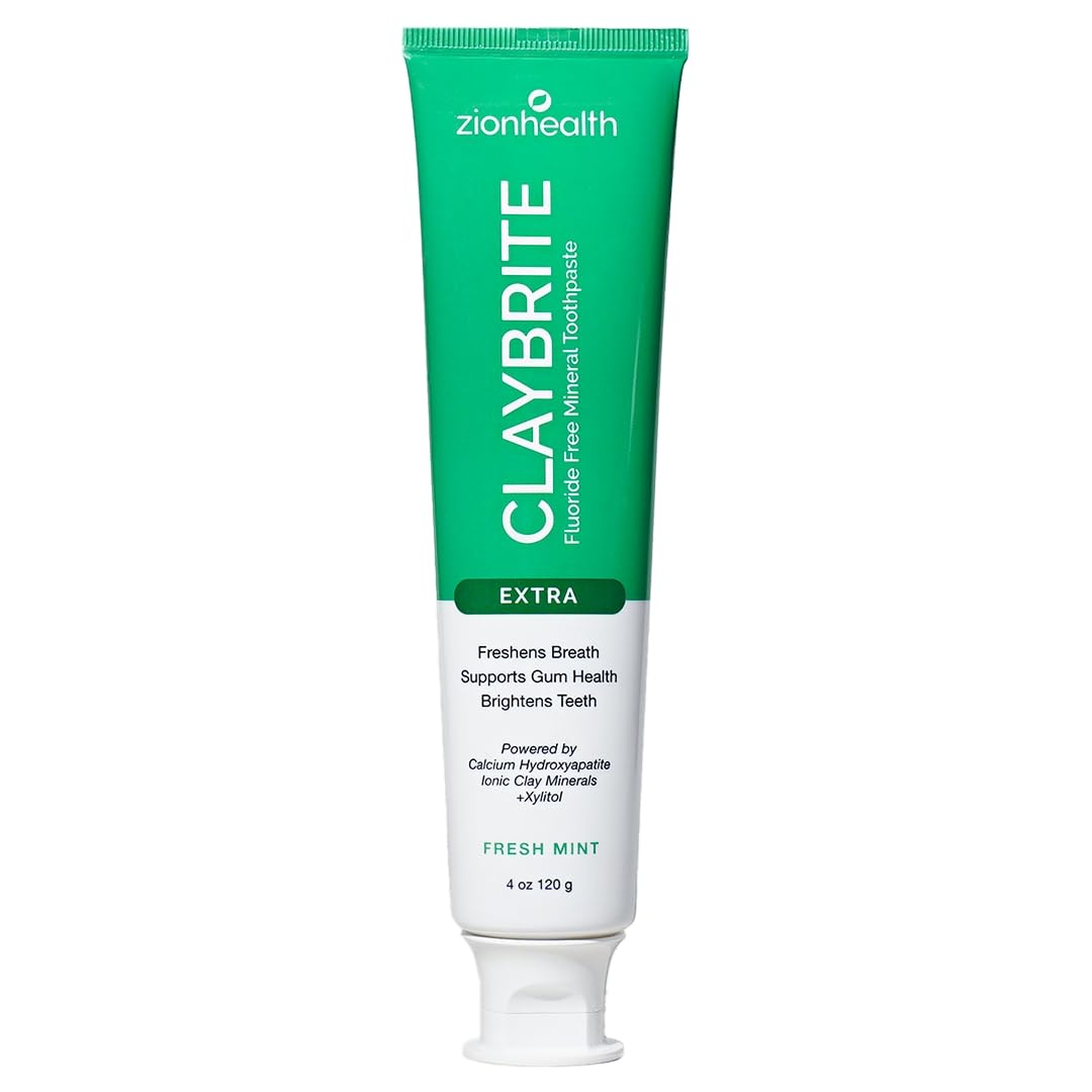 Zion Health Claybrite toothpaste tube 4 oz side view