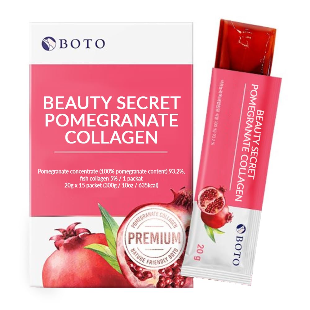 Front view of ZIOSTAND BOTO Pomegranate Collagen Jelly Stick 20g box (pack of 15)