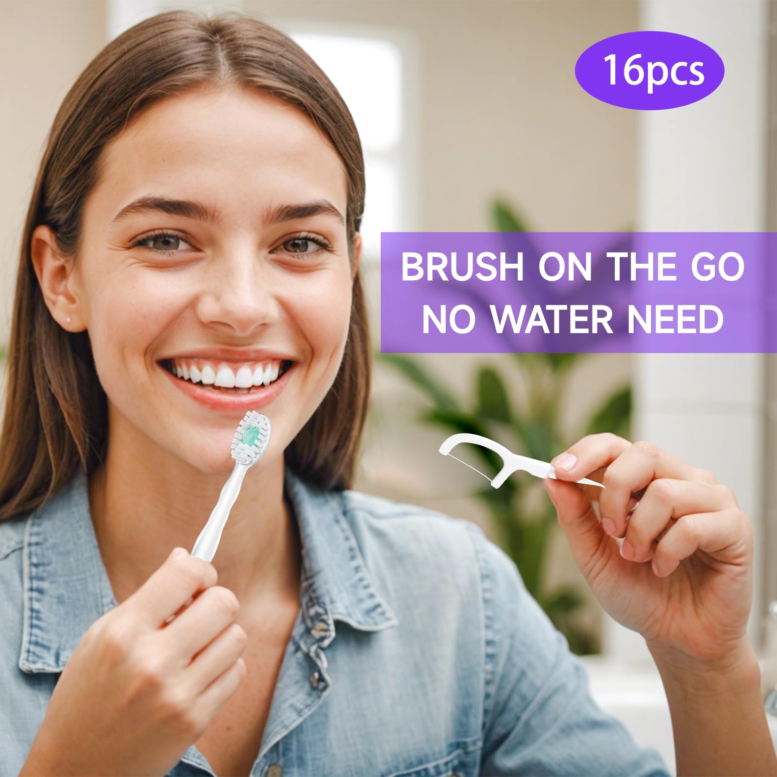 Includes toothpaste, floss, toothpick, and tongue scraper
