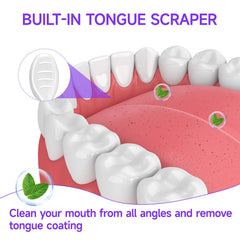 Zirro 5-in-1 disposable toothbrush mint back view