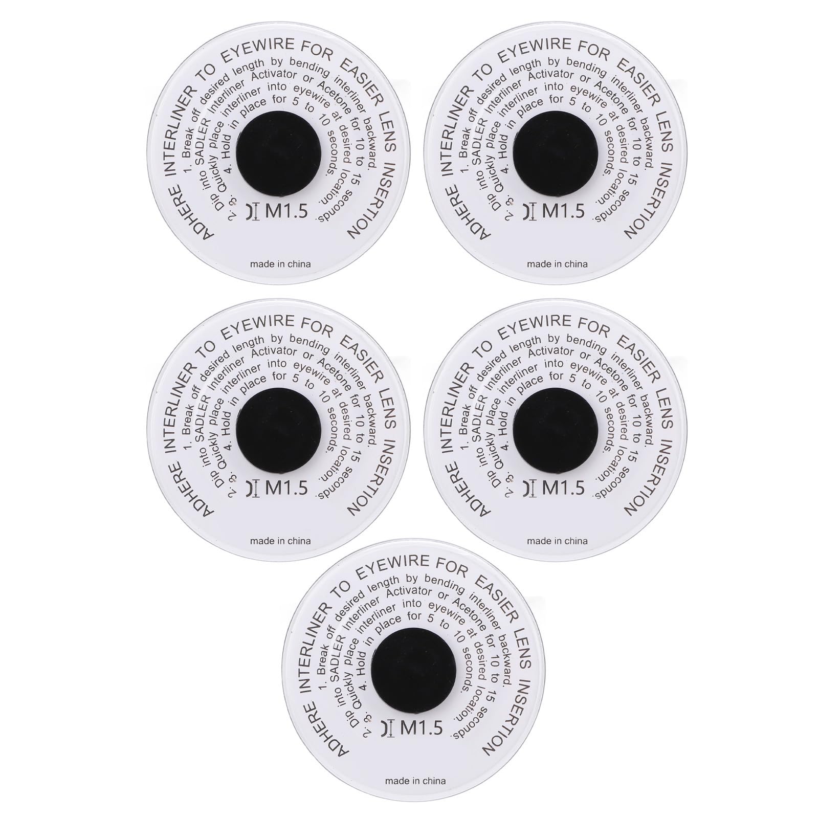 Multiple eyeglasses showing improved fit with lens interliner