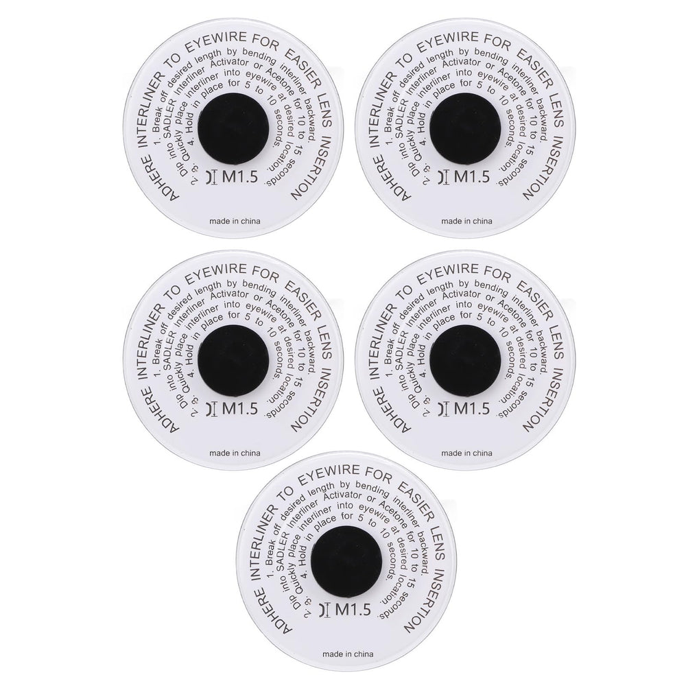 Multiple eyeglasses showing improved fit with lens interliner