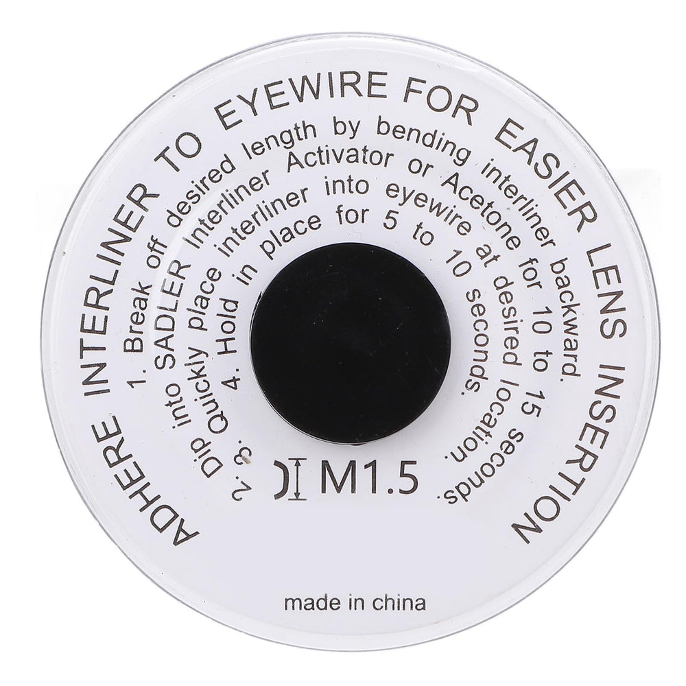 Roll of lens interliner material on a workshop bench