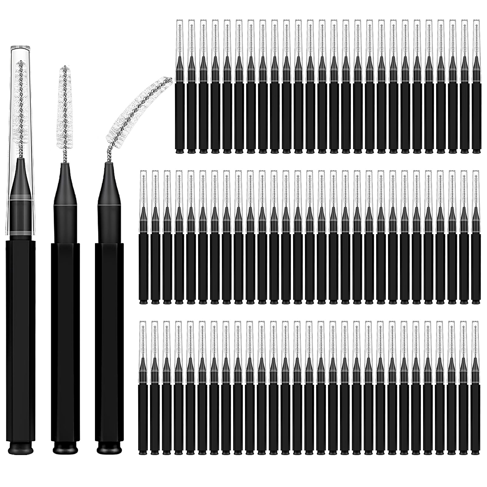 Zmpkhba 150-pack interdental brushes for braces with transparent cap