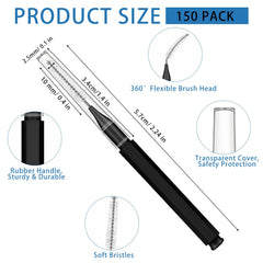 Soft spiral head interdental brush designed for between-teeth cleaning