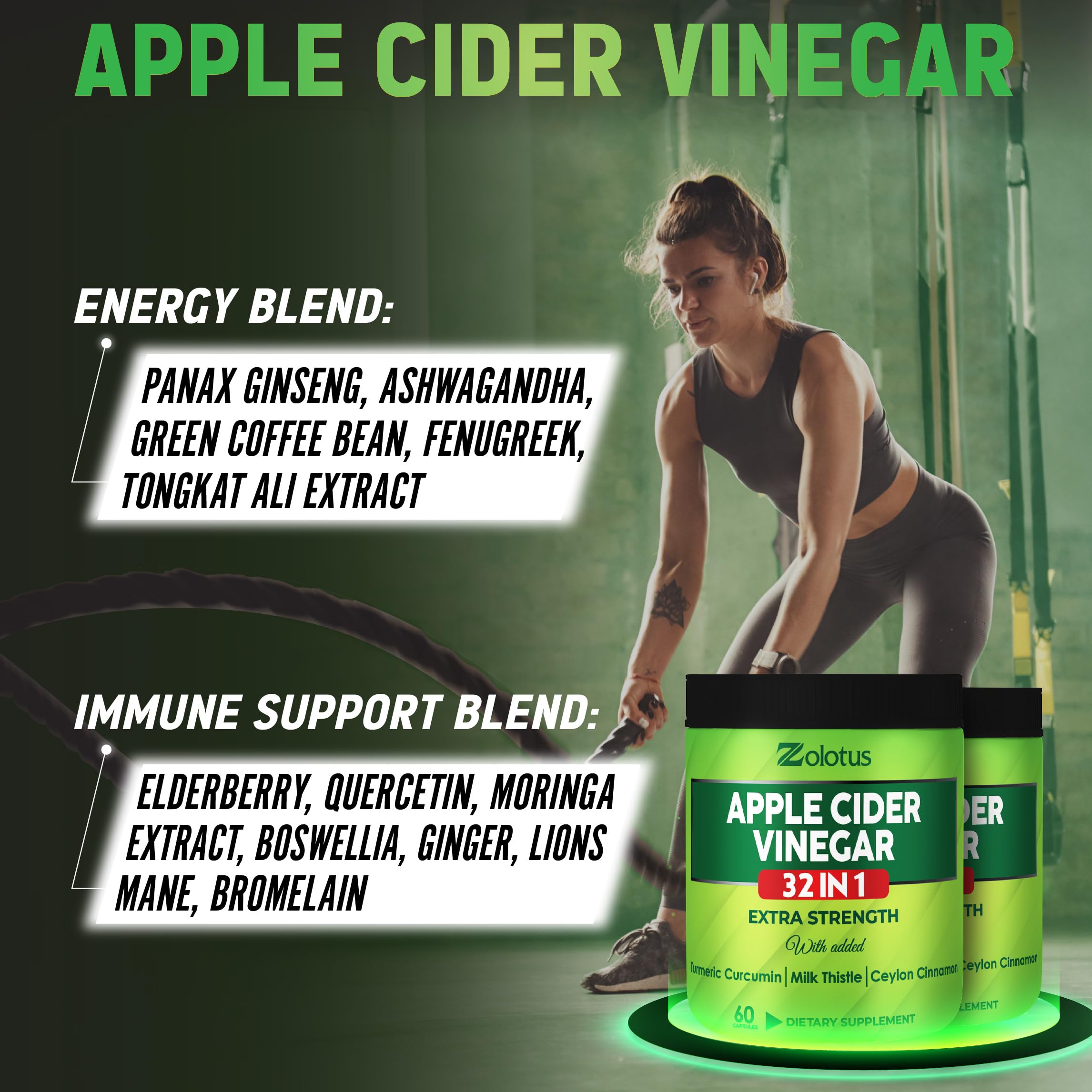 Made in USA in GMP-certified facility for Zolotus Apple Cider Vinegar Capsules