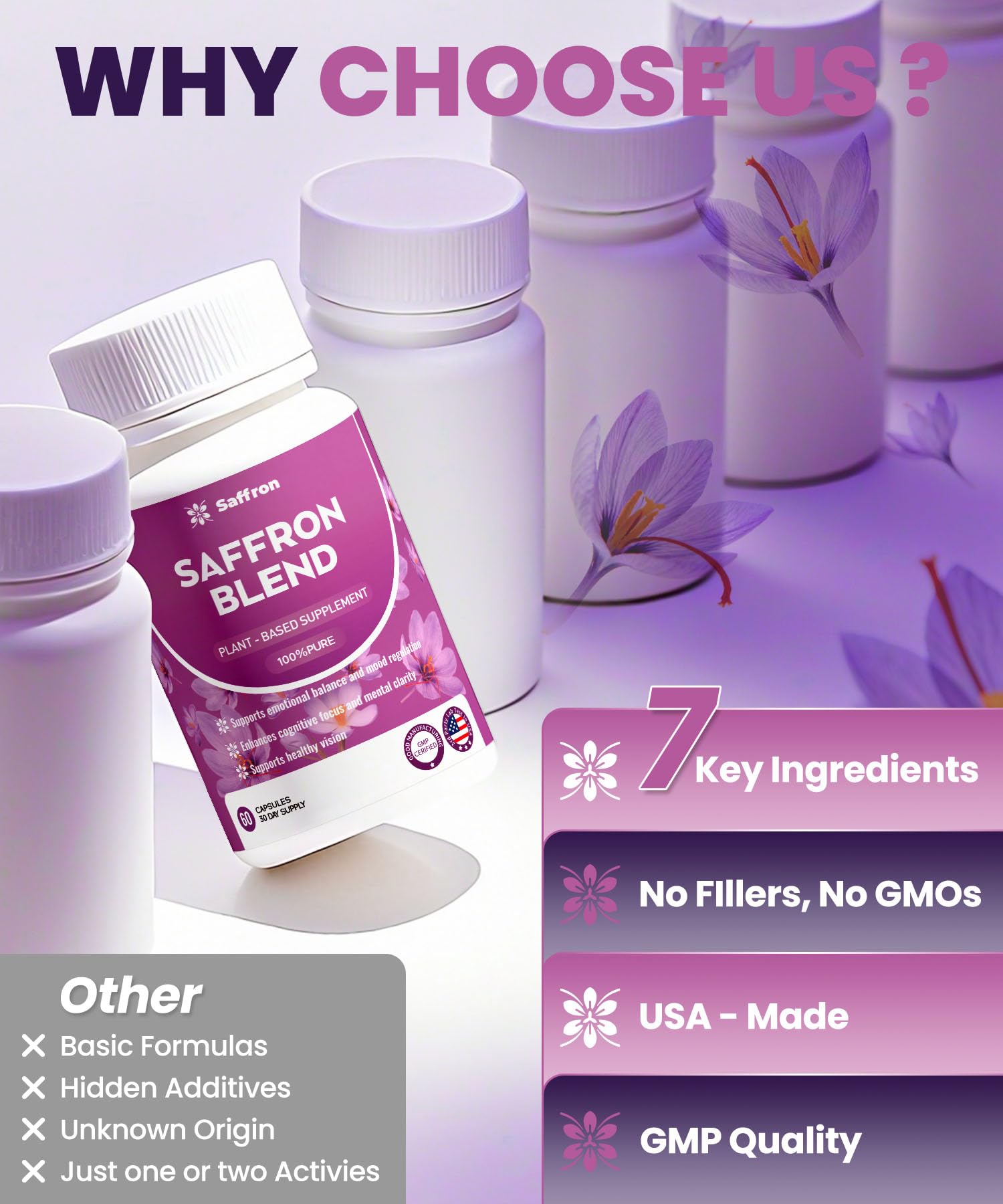 60 capsules per bottle for a full month of support