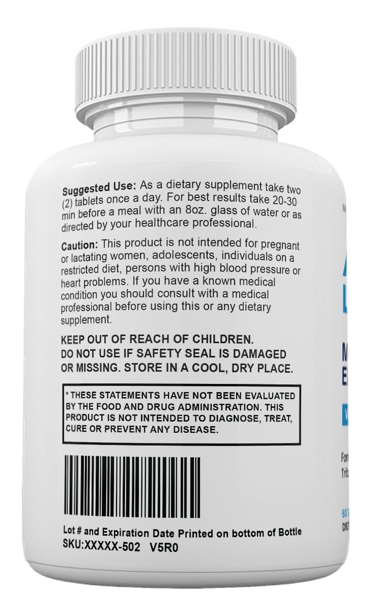 Alpha Labs men's dietary supplement capsules – close-up