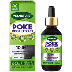 Product front view of Zooawa Poke Root Drops bottle (2 oz)