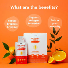 Citrus orange label on Zooki Liposomal Vitamin C 1000mg liquid
