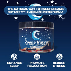 Close-up of strawberry-flavored Lulla-Bites gummies