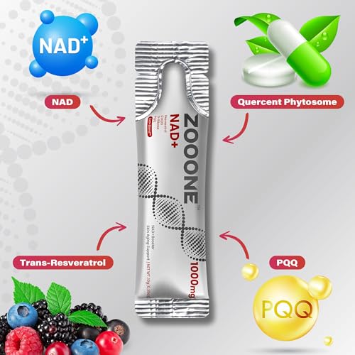 Close-up of Zooone NAD+ bottle highlighting 600mg NAD+ dose