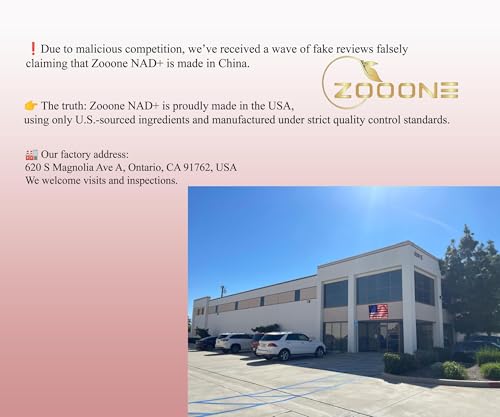 Zooone NAD+ supplement packaging and USA-made label