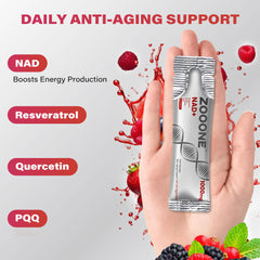 Berry-flavored NAD+ liquid packet illustration
