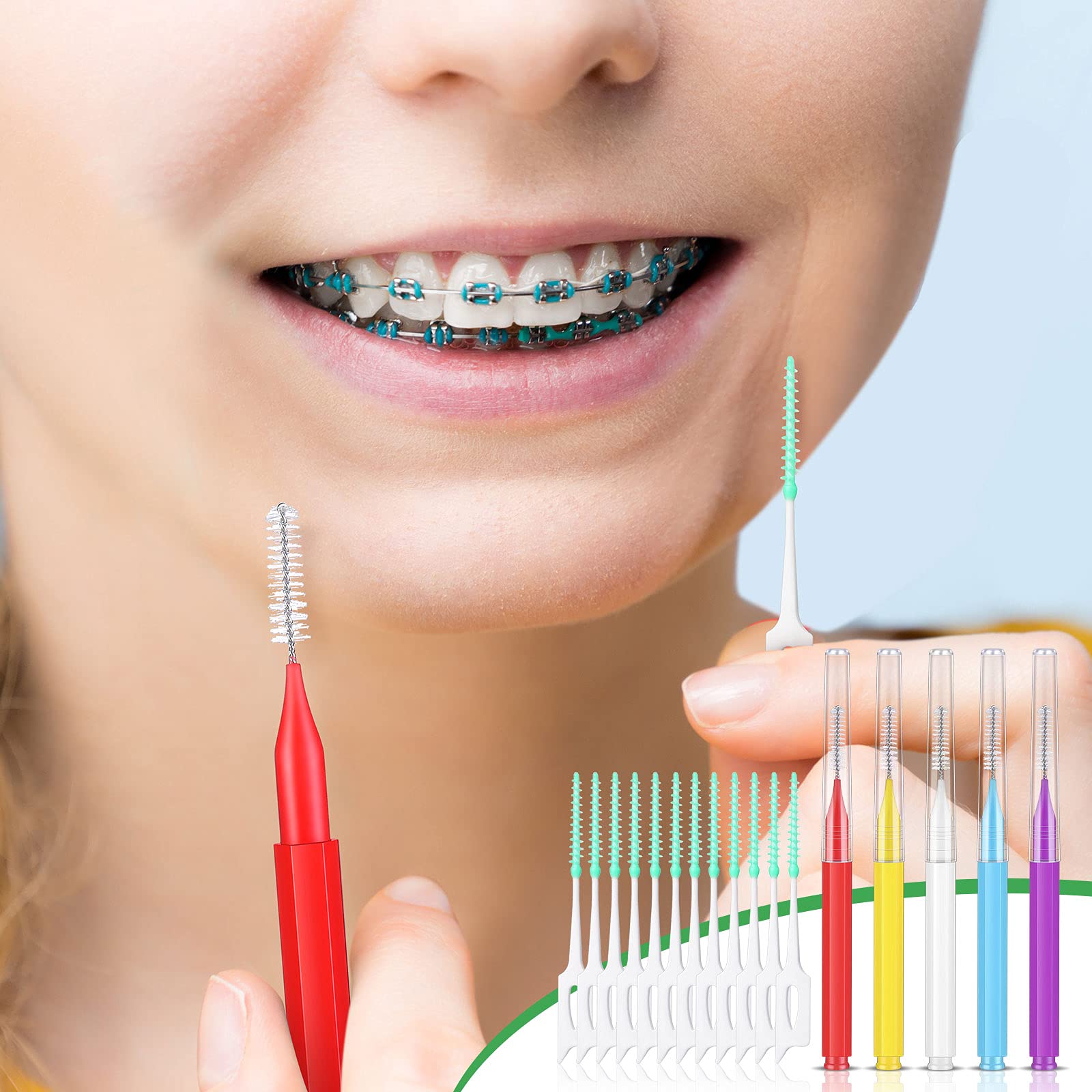 Soft silicone interdental cleaning tool