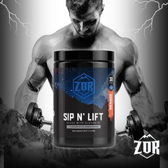 Product packshot of ZOR SIP 'N Lift BCAAs orange flavor