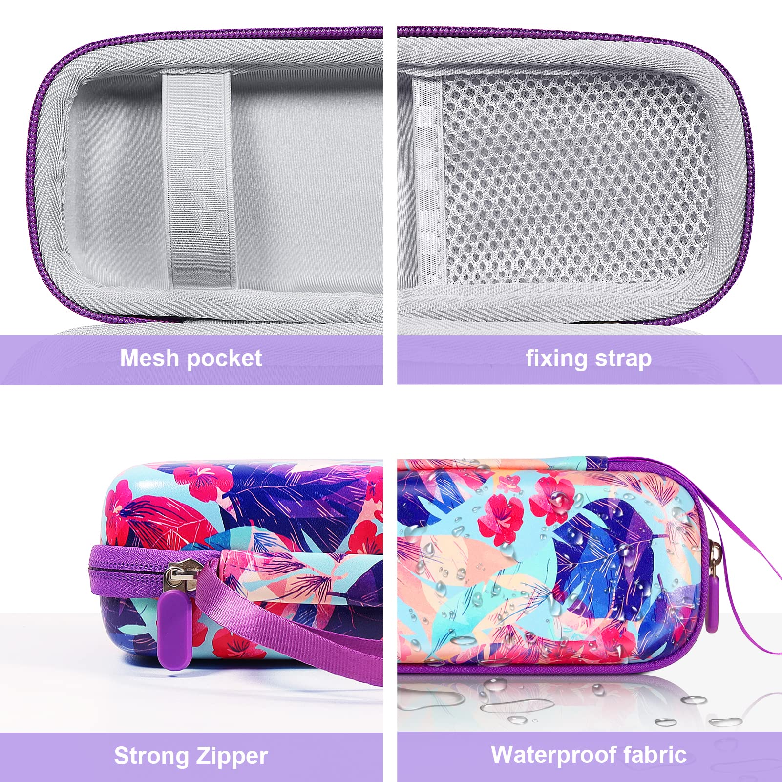 ZORETCO travel case showing dimensions 9 x 3.5 x 2.3 inches