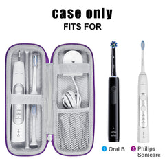 ZORETCO case interior with elastic strap and charging base pocket