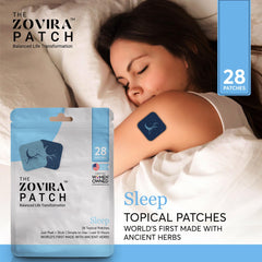 Patch being applied to the shoulder for sleep support