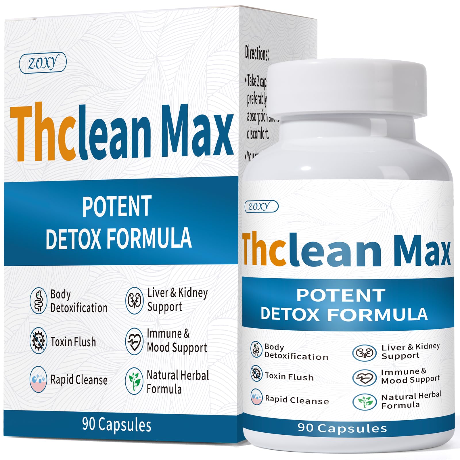 ZOXY ThcleanMax bottle—full-body detox support in a daily capsule.