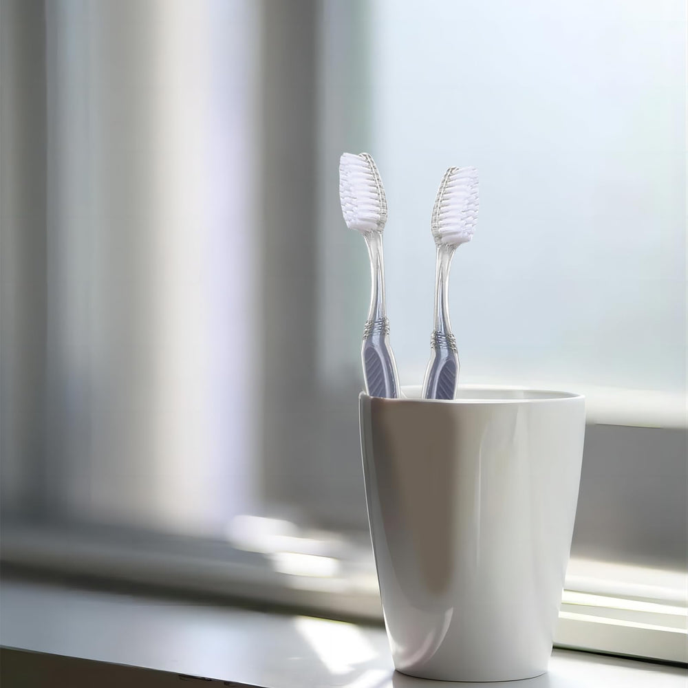 Pack of 100 individually wrapped disposable toothbrushes for travel