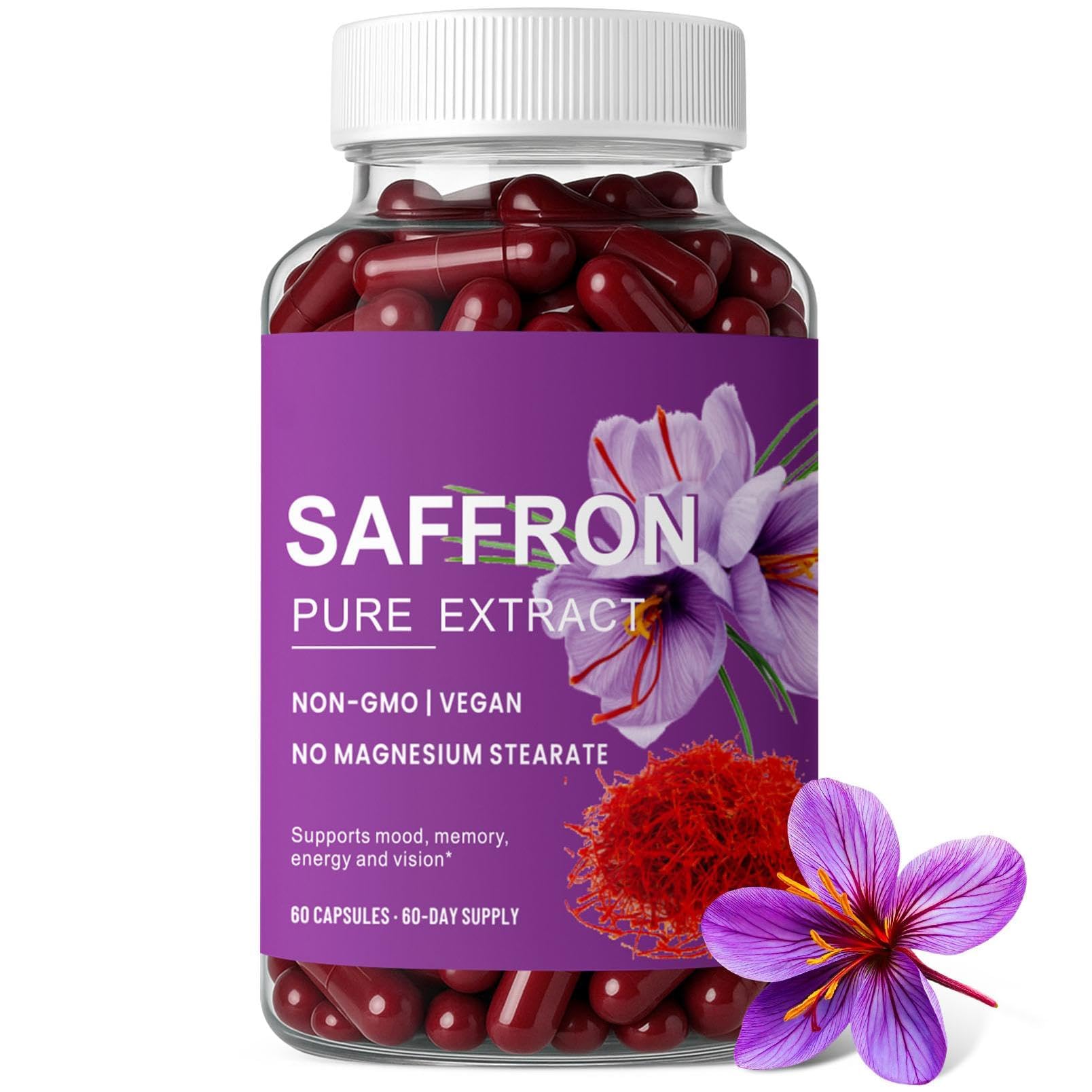 ZuriVitaNex saffron capsules bottle with 60 count